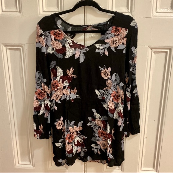 BeBop Dresses & Skirts - Long Sleeve Floral Black Dress